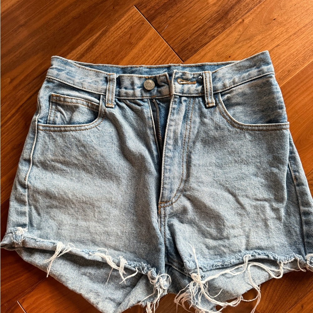 Brandy Melville Blue Jean Shorts Distressed Cut-Offs